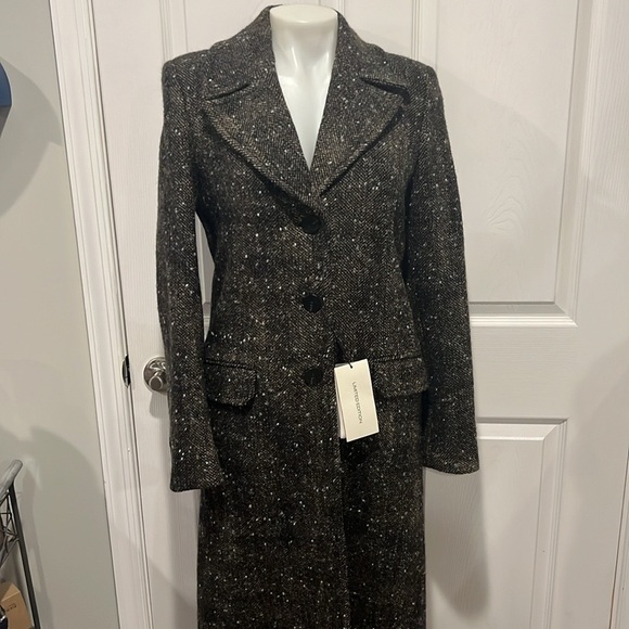 Massimo Dutti premium wool coat collection limited edition brown tweed coat XS - Picture 4 of 11